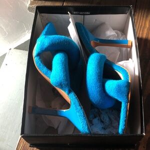 PrettyLittleThing Vibrant Blue Heeled Mules